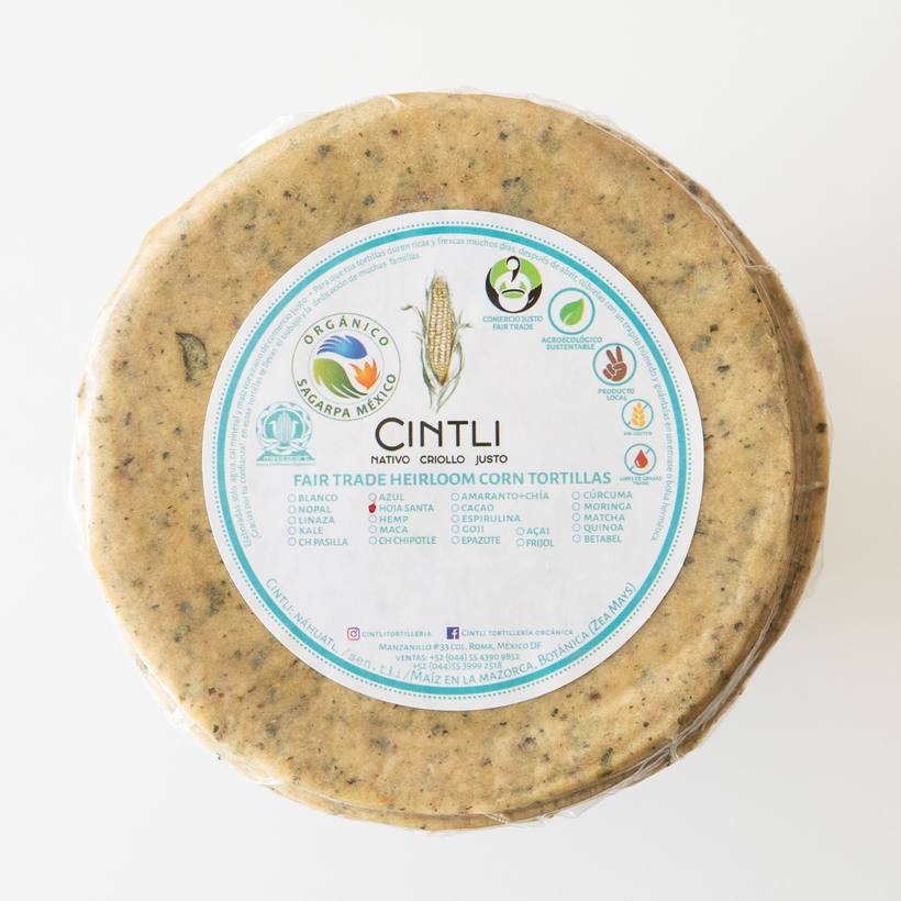 Tortilla de hoja santa de Cintli
