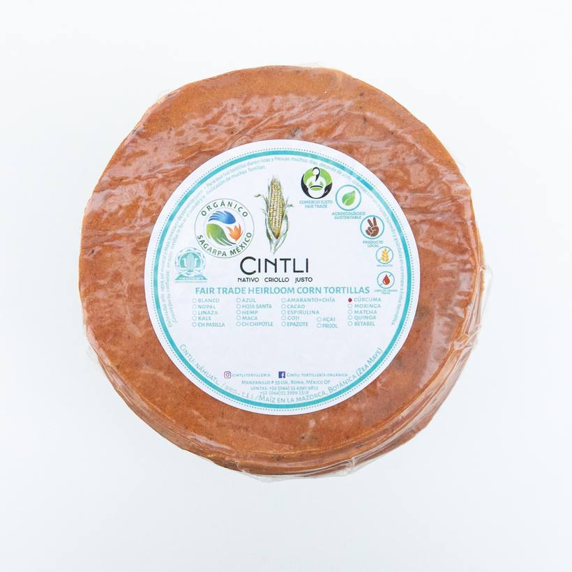 Tortilla de cúrcuma de Cintli